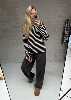 Nete stripe bluse Navy/Offwhite Boii Studios 